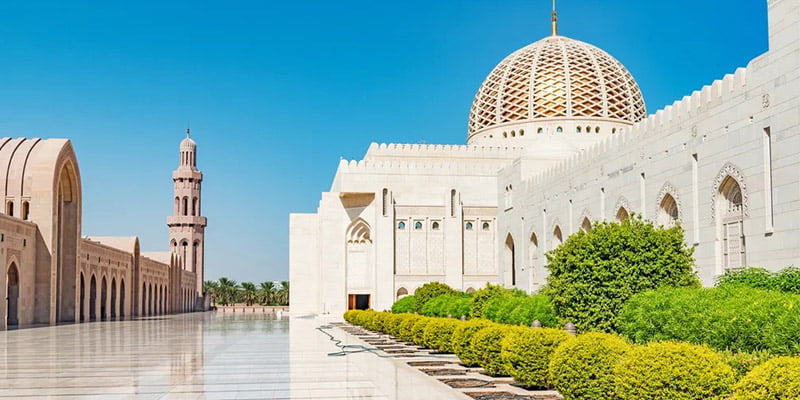 تصویری از مسجد سلطان قابوس در عمان